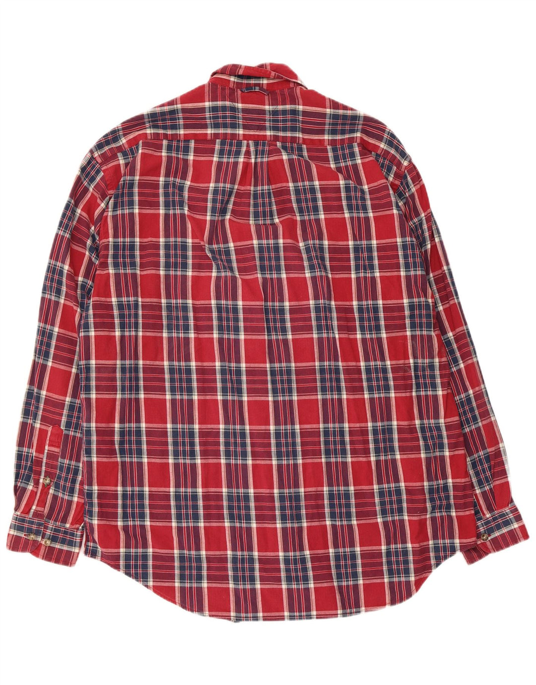 Tommy Hilfiger Herrenhemd, groß, rot kariert, Baumwolle