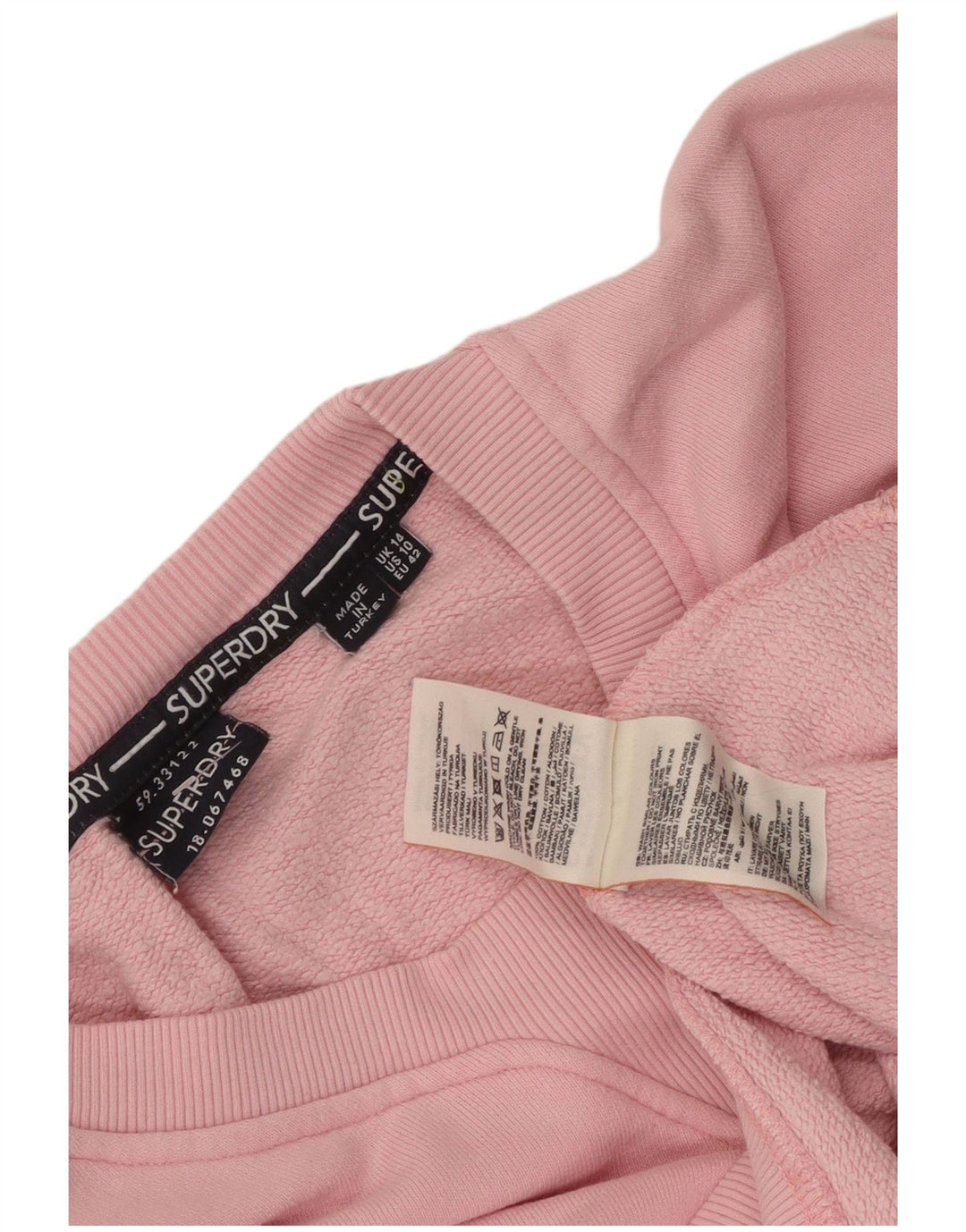 Superdry Damen-Sweatshirt mit Grafik-Übergröße, Gr. 14, Rosa