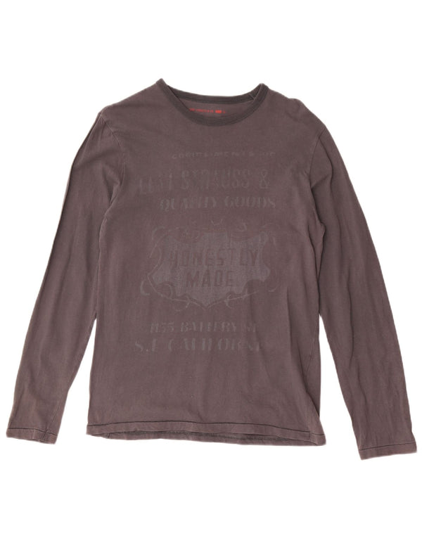 Levi's Herren Graphic Top Langarm Small Grau Baumwolle