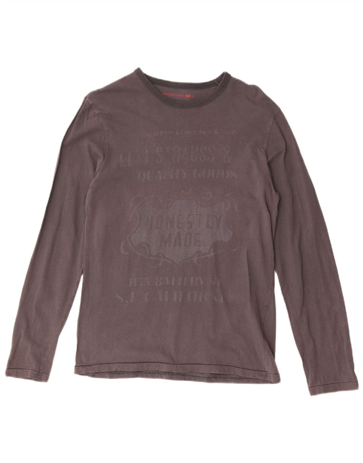 Levi's Herren Graphic Top Langarm Small Grau Baumwolle