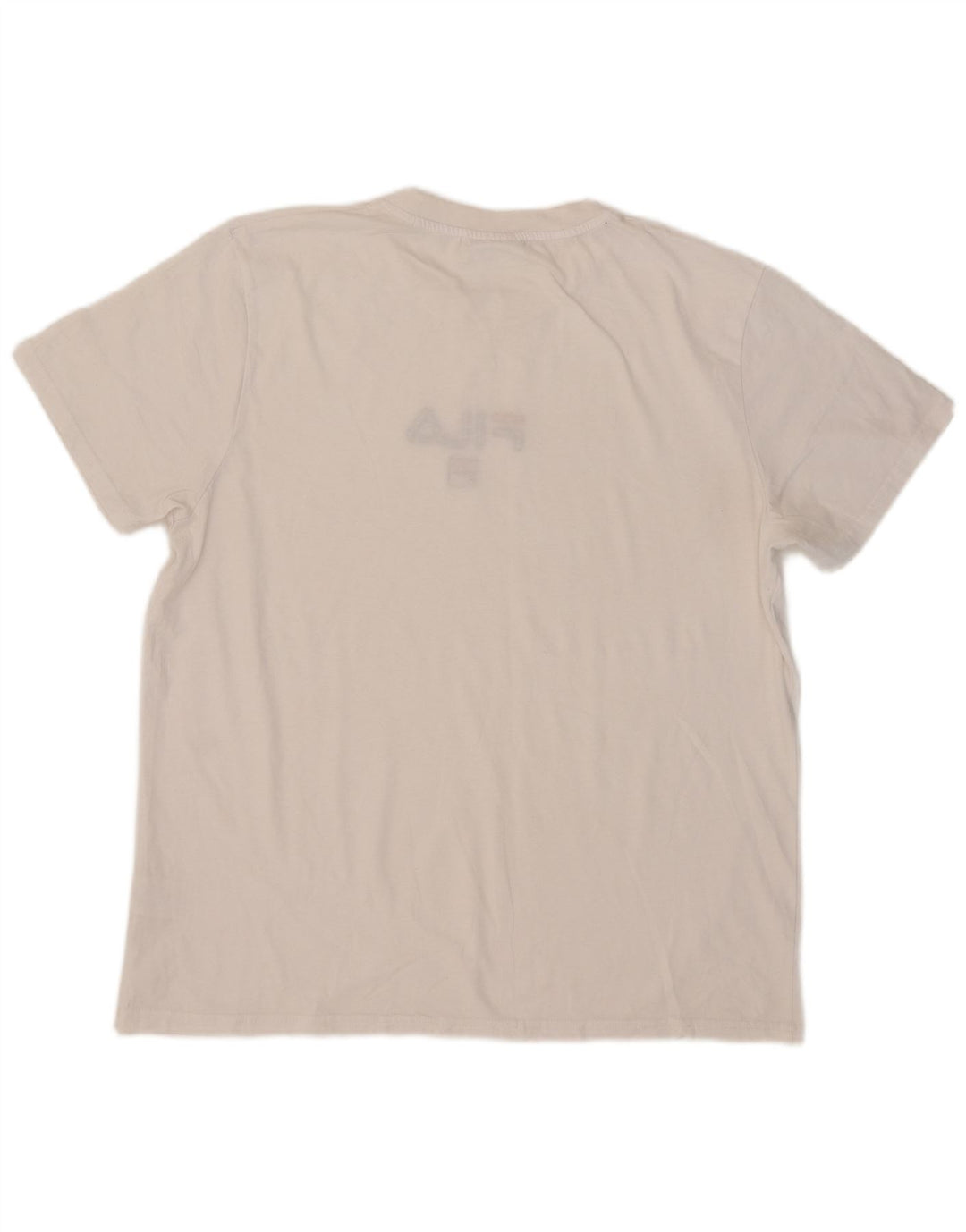 Fila Herren Grafik T-Shirt Top XL Weiße Baumwolle