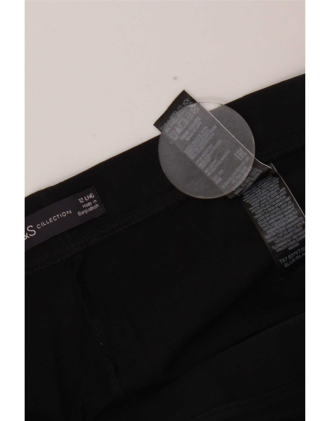 Marks & Spencer Damen Leggings UK 12 Mittelschwarze Baumwolle