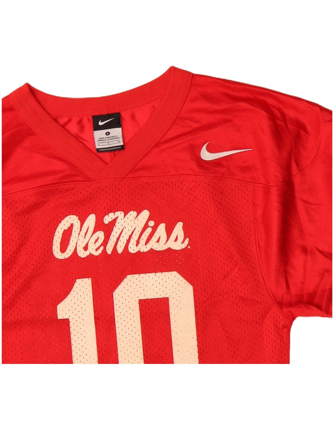 NIKE Damen Crop Graphic T-Shirt Top UK 8 Small Rot Polyester