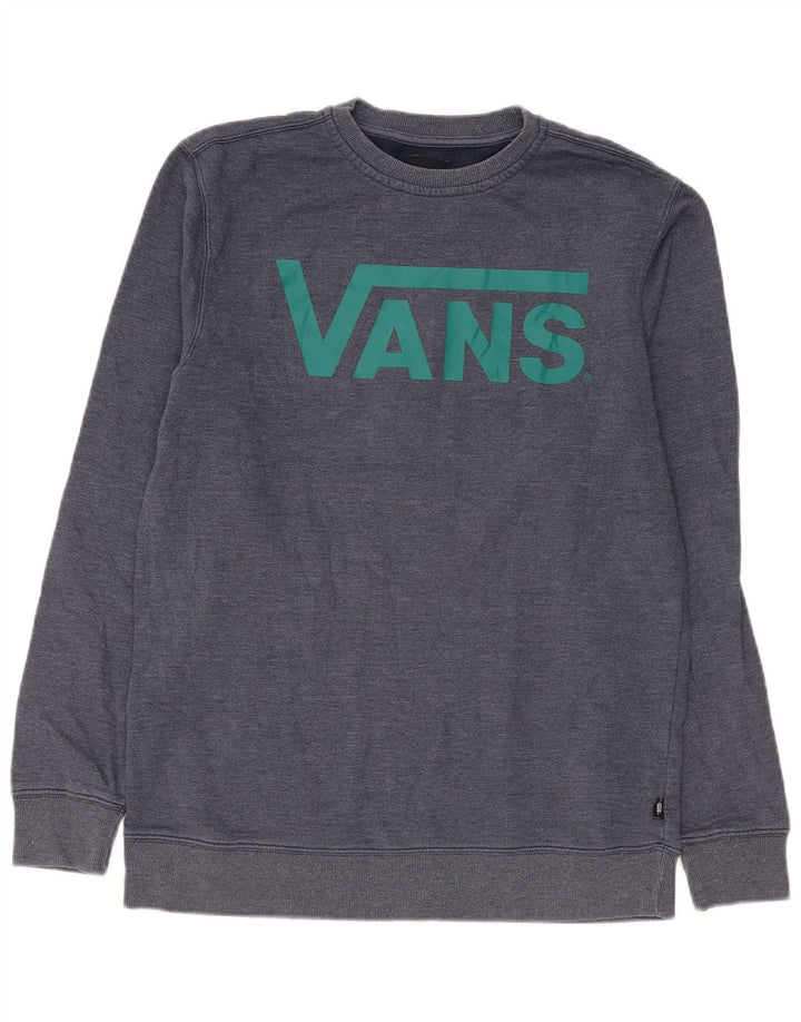 Vans Herren Grafik-Sweatshirt-Pullover aus Baumwolle in mittlerem Marineblau