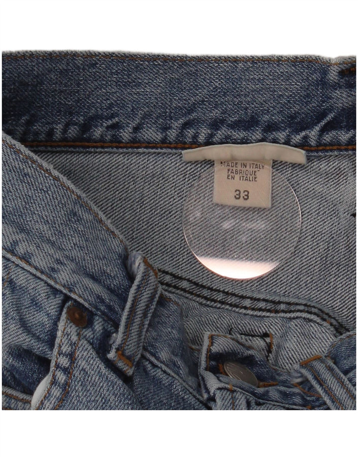 Replay Herren Straight Jeans W33 L35 Blaue Baumwolle