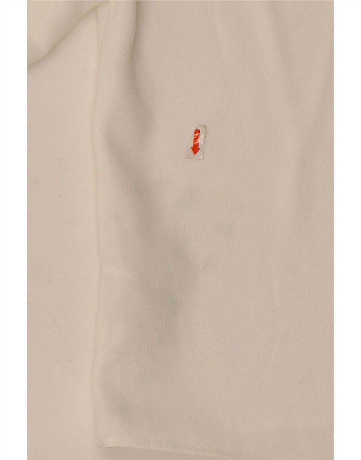 Zara Damen-Bluse mit Fledermausärmeln, übergroß, Gr. 10, Größe S, Weiß, Polyester