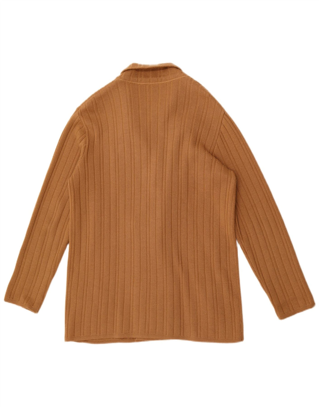 Vintage Herren Doppelreihiger Cardigan Pullover IT 50 Mittelbraune Wolle