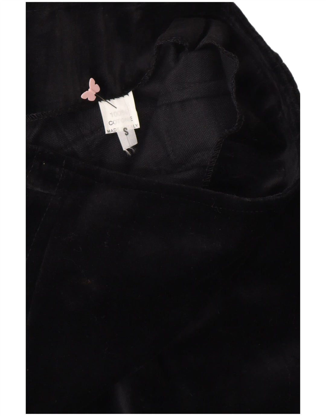 VINTAGE Damen Bleistiftrock Klein W24 Schwarze Baumwolle