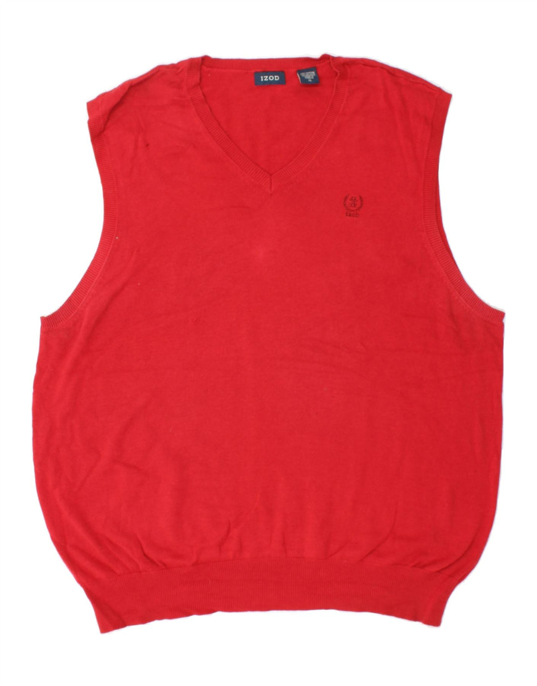 IZOD Mens Vest Tank Top XL Red Cotton Vintage Izod and Second-Hand Izod from Messina Hembry 