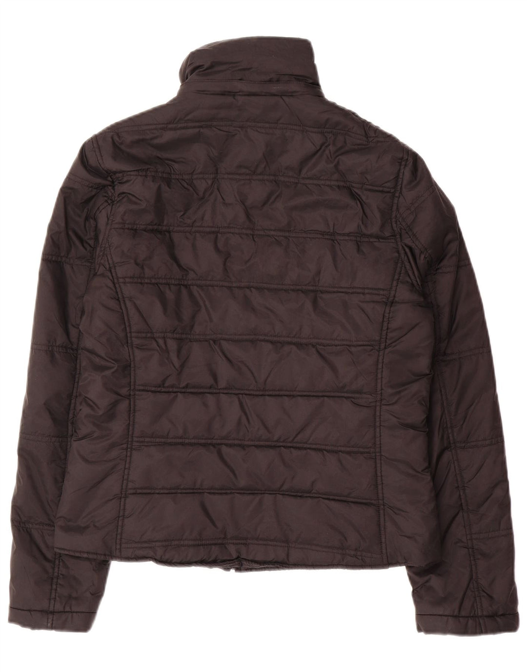 Zara Damen Wattierte Jacke UK 16 Large Schwarz Nylon