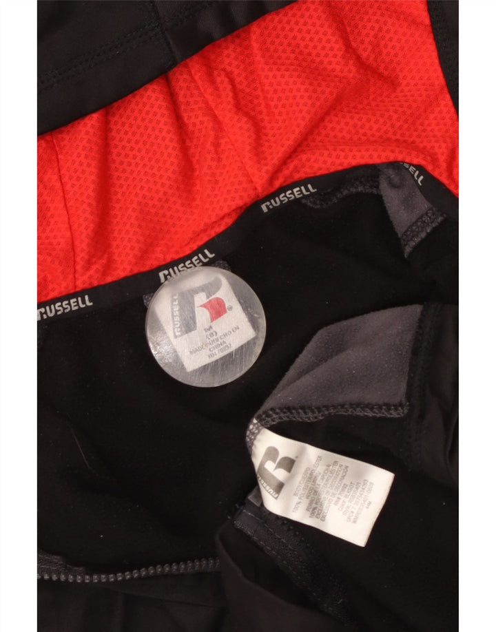 Russell Athletic Jungen-Kapuzenpullover mit Reißverschluss, 7–8 Jahre, Mittelschwarz, Farbblock