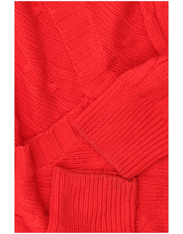WHITE SAILS Herren-Pullover mit V-Ausschnitt, XL, rote Baumwolle