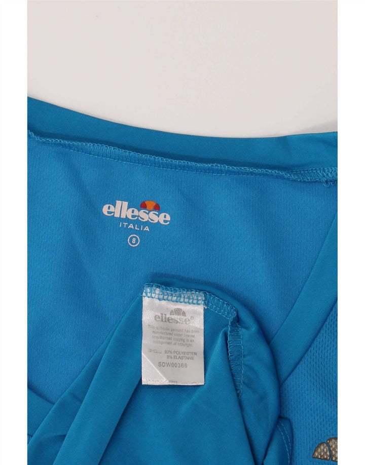Ellesse Damen T-Shirt Top UK 8 Small Blau Polyester