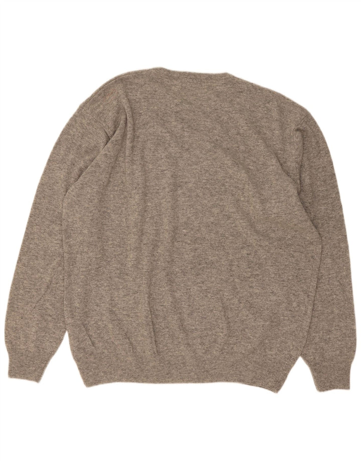 Kappa Herren-Pullover mit Rundhalsausschnitt, 3XL, graue Lammwolle