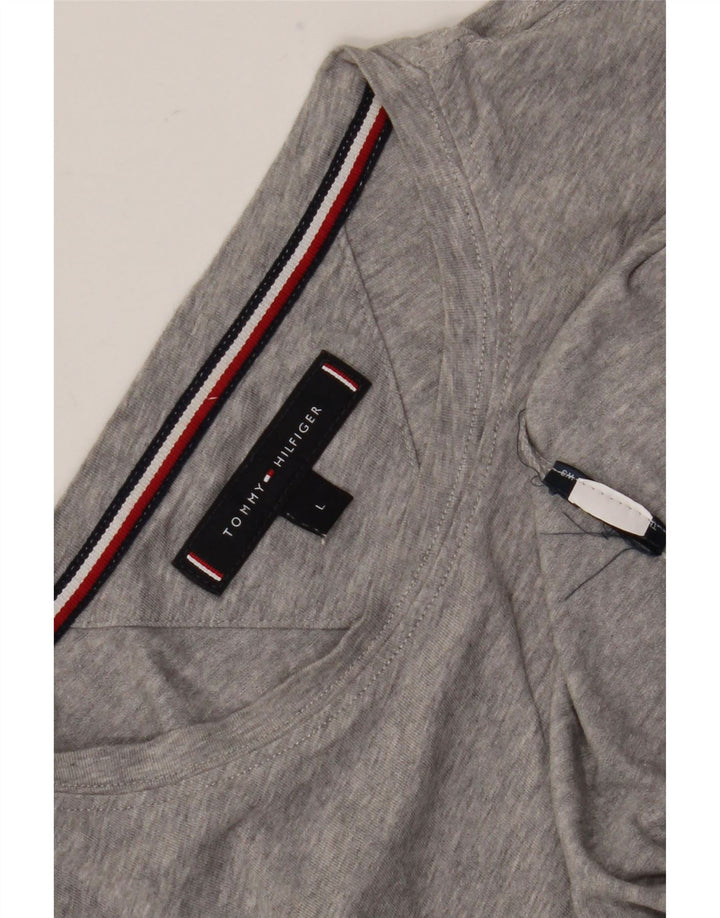 Tommy Hilfiger Herren T-Shirt Top Large Grau meliert