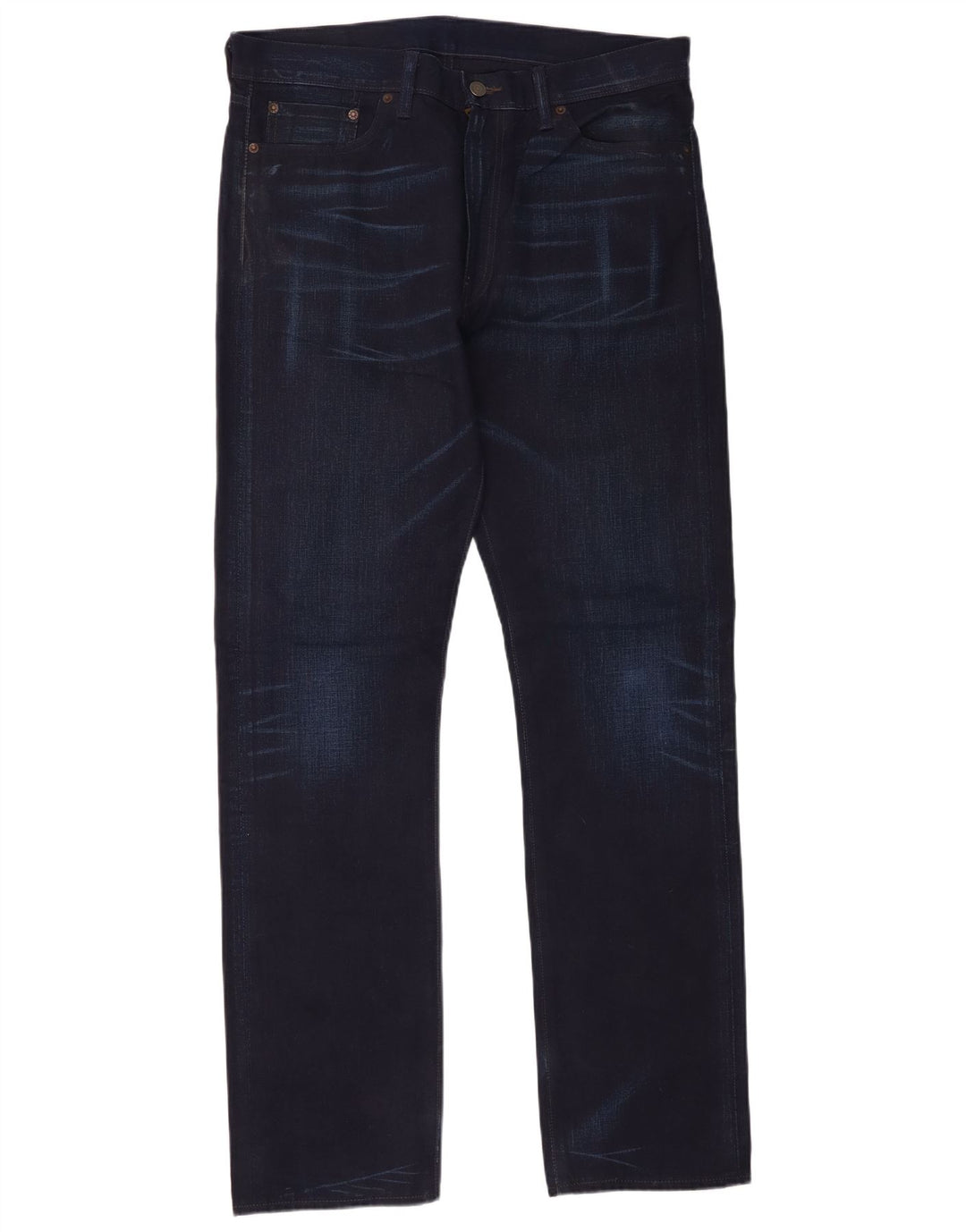 Levi's Herren 513 Straight Jeans W36 L34 Marineblaue Baumwolle