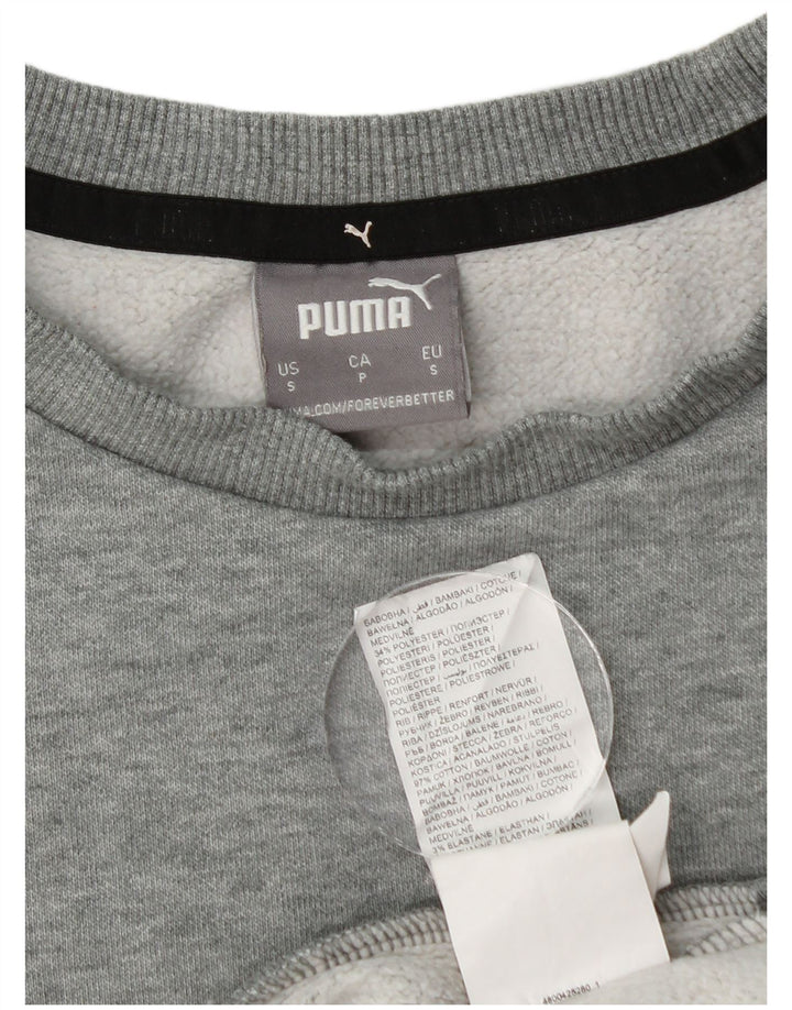 Puma Herren-Sweatshirt-Pullover, klein, grau gefleckte Baumwolle