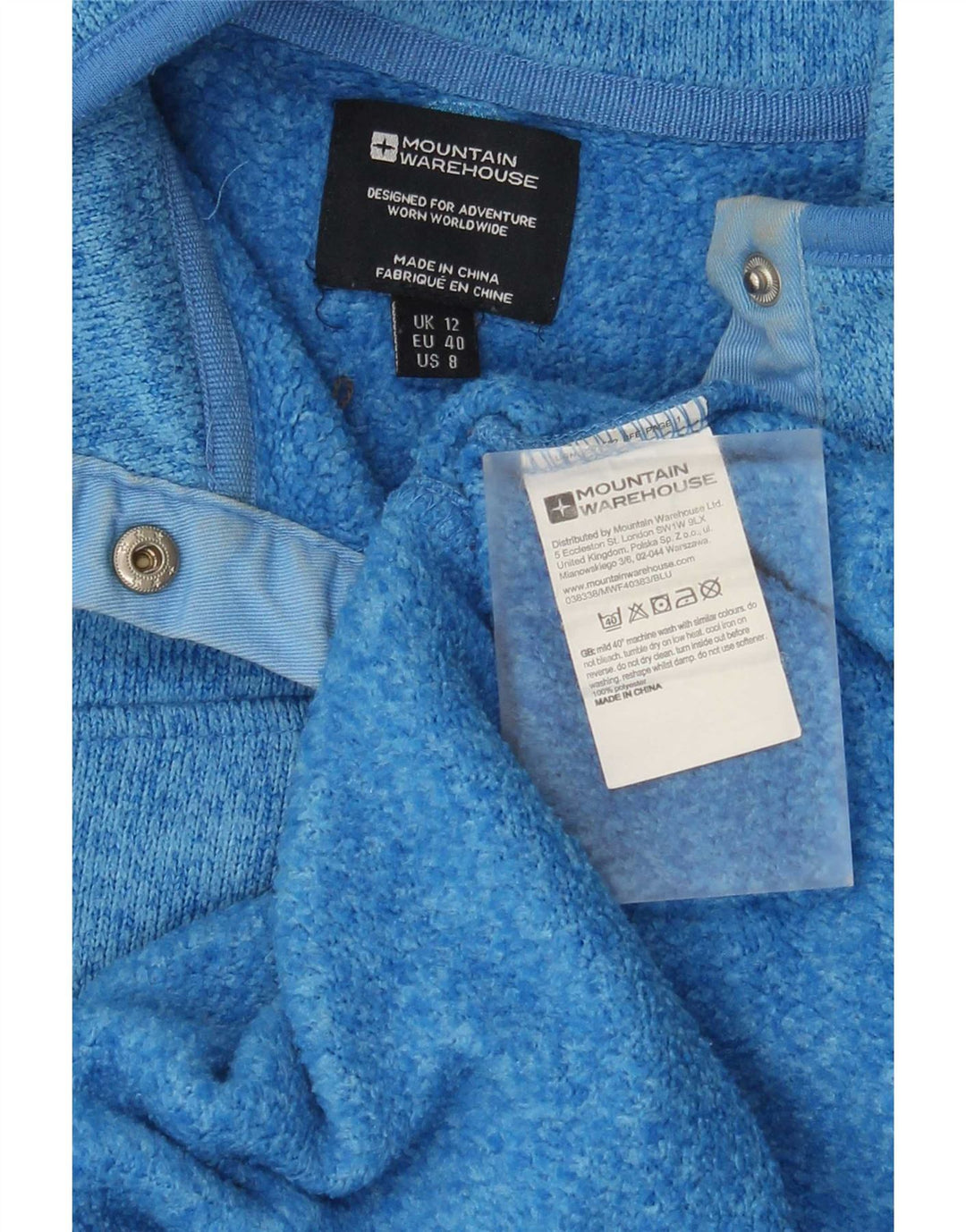 Mountain Warehouse Damen-Sweatshirt-Pullover UK 12 Mittelblau meliert