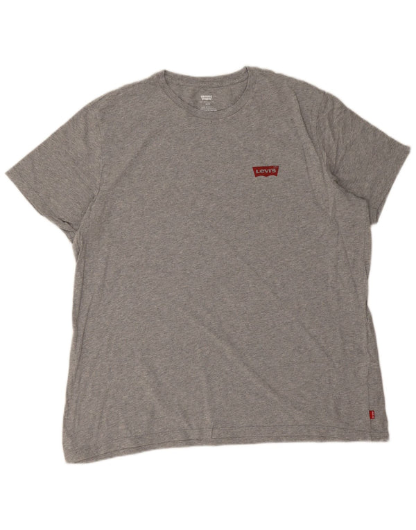 Levi's Slim T-Shirt-Oberteil für Herren, XL, grau gefleckte Baumwolle