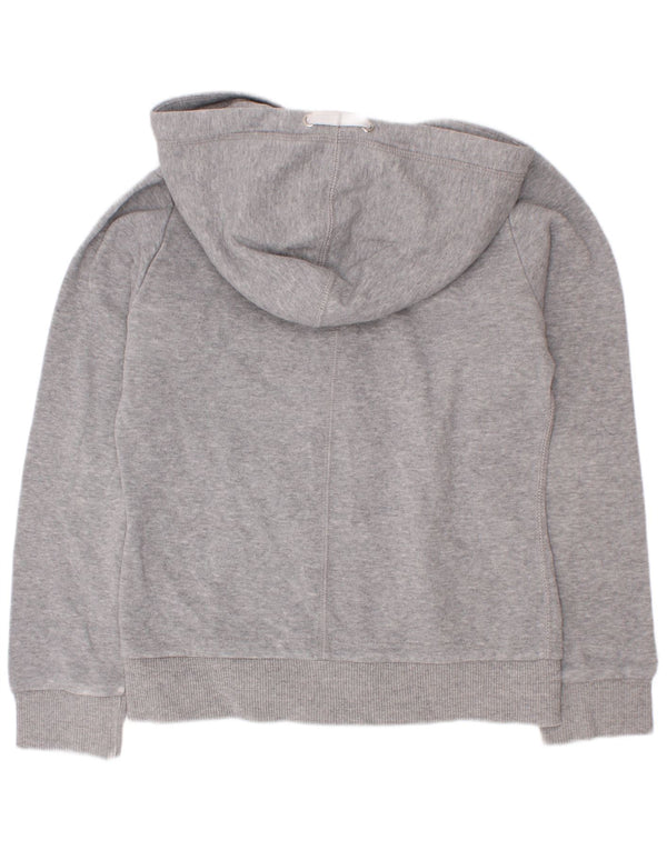 Champion Mädchen-Kapuzenpullover mit grafischem Reißverschluss, 7–8 Jahre, Größe S, Grau meliert