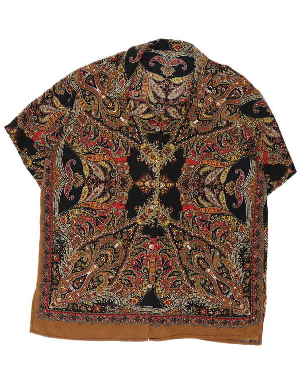 Vintage Damen Kurzarmshirt UK 18 XL Mehrfarbig Paisley