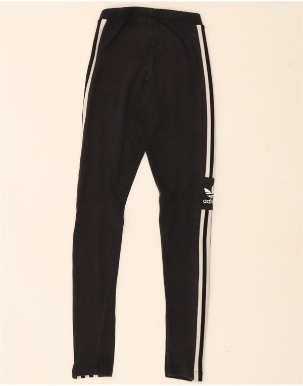 Adidas Damen Graphic Leggings UK 4 XS Schwarz Baumwolle