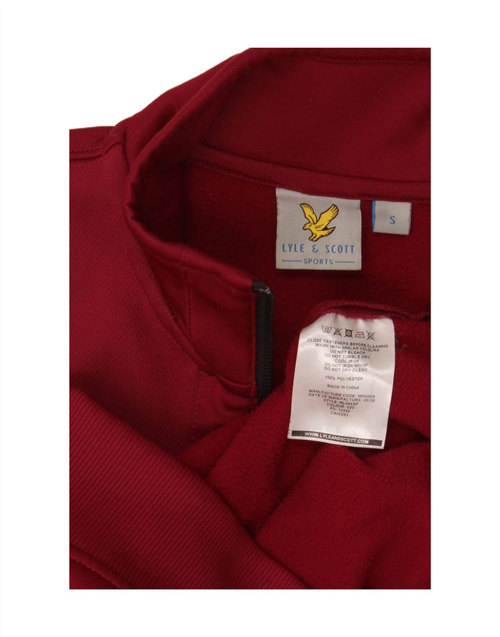 Lyle & Scott Herren-Trainingsanzug-Oberteil, Jacke, Größe S, kastanienbraunes Polyester
