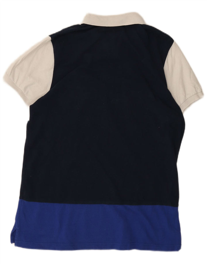 ELLESSE Herren-Poloshirt mit Grafik, mittelgroß, mehrfarbig, Colourblock-Baumwolle