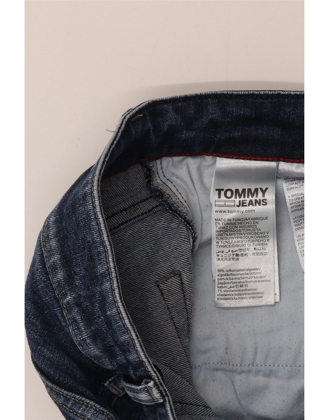 Tommy Hilfiger Herren Slim Jeans W30 L32 Blaue Baumwolle