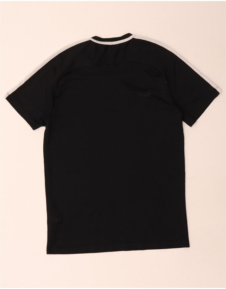 Nike Herren Dri Fit T-Shirt Top Mittelschwarzes Colourblock-Polyester