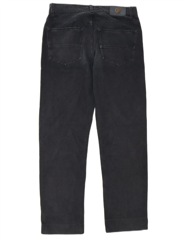 Trussardi Herren Straight Jeans IT 48 Medium W34 L30 Schwarze Baumwolle