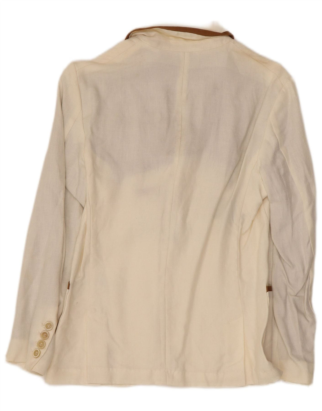 VINTAGE Boys 3 Button Blazer Jacket 11-12 Years White Linen