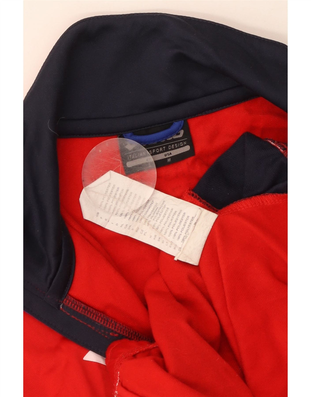LOTTO Herren-Trainingsanzugoberteil mit Grafik, Mittelrotes Farbblock-Polyester