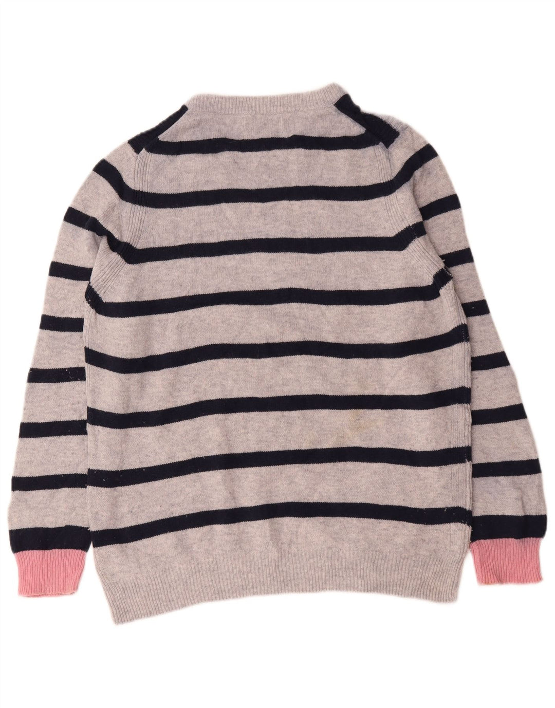 Marks & Spencer Damen-Pullover mit Rundhalsausschnitt, Gr. 40, Größe L, grau gestreift