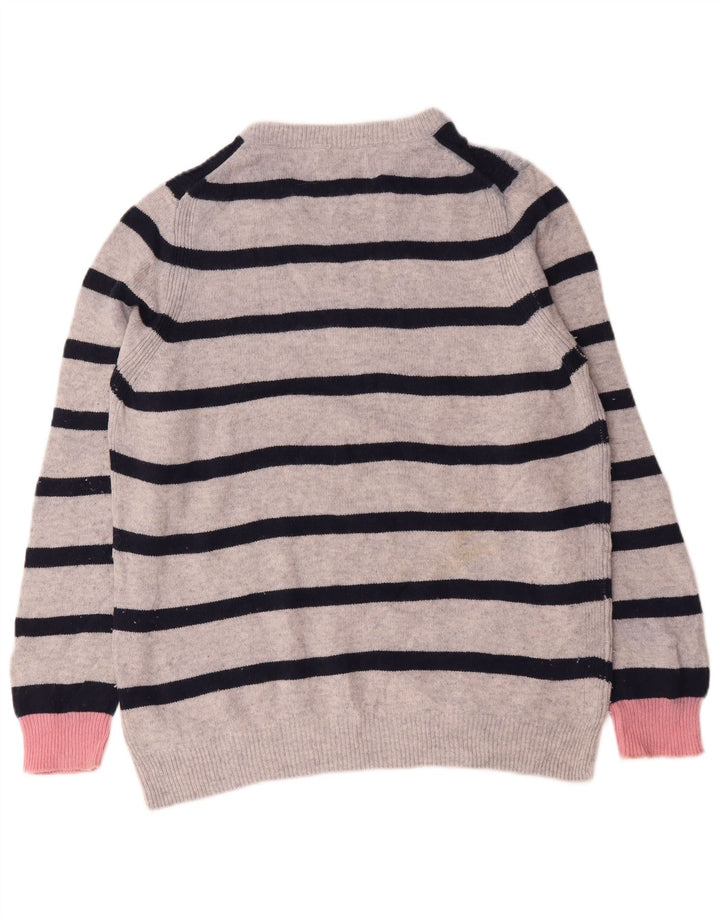 Marks & Spencer Damen-Pullover mit Rundhalsausschnitt, Gr. 40, Größe L, grau gestreift