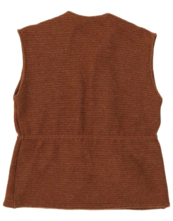 Vintage Damen Tanktop mit Rüschen vorne, UK 16, Größe L, Braun