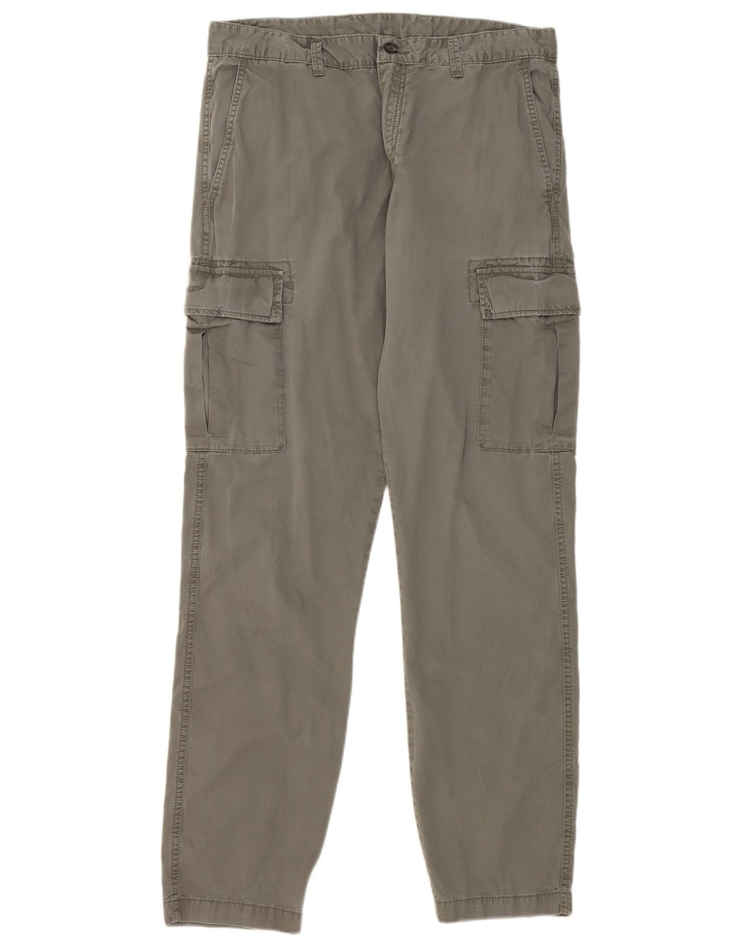 Gerade Herren-Cargohose von Marks & Spencer, W34, L33, Khaki, Baumwolle