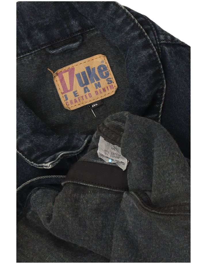 Duke Herren Jeansjacke UK 42 XL Marineblau Baumwolle Classic