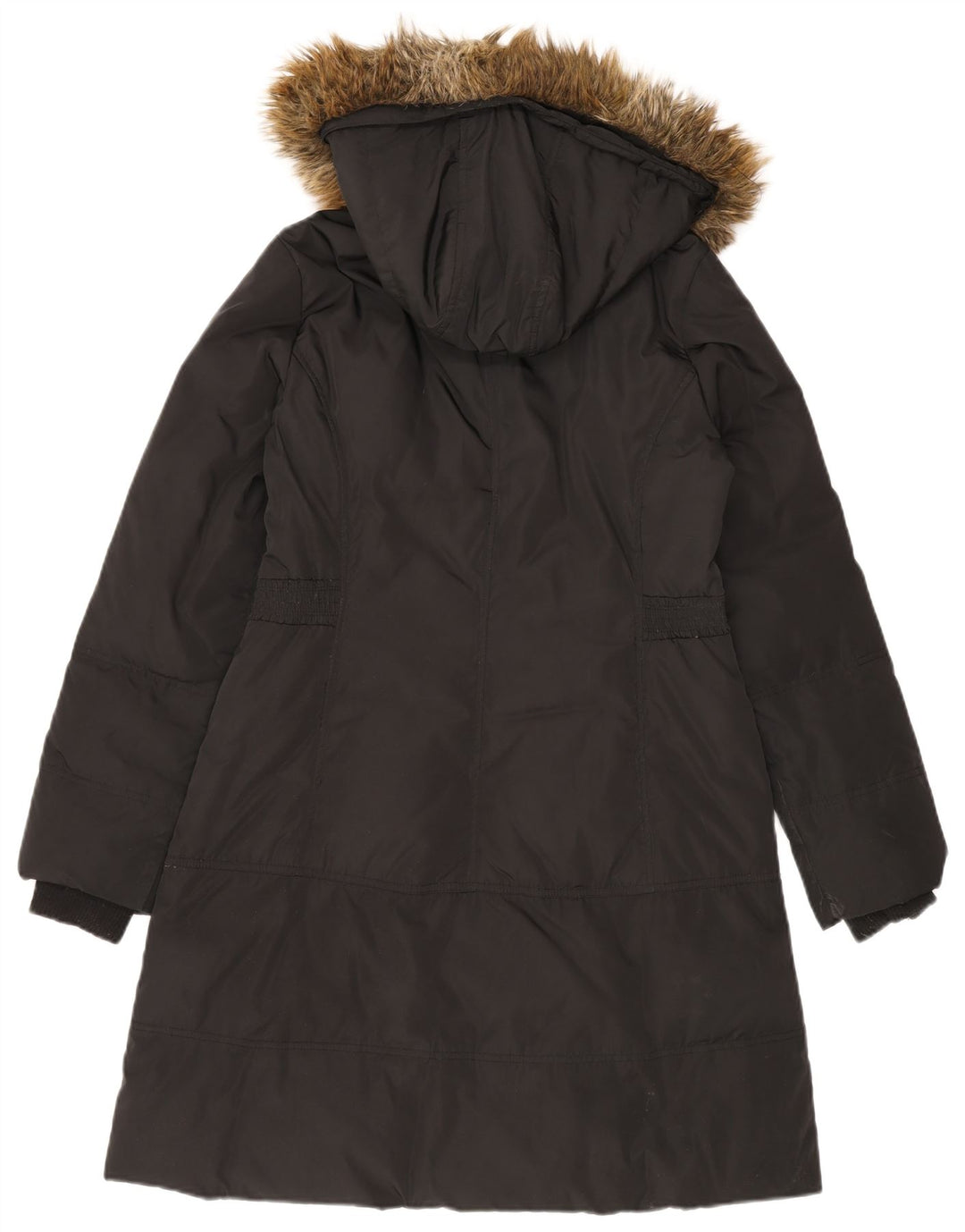 Monsoon Wattierter Damenmantel mit Kapuze, UK 14, Mittelschwarz, Polyester