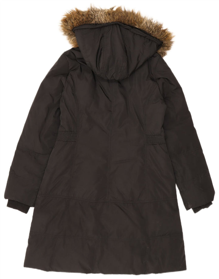 Monsoon Wattierter Damenmantel mit Kapuze, UK 14, Mittelschwarz, Polyester