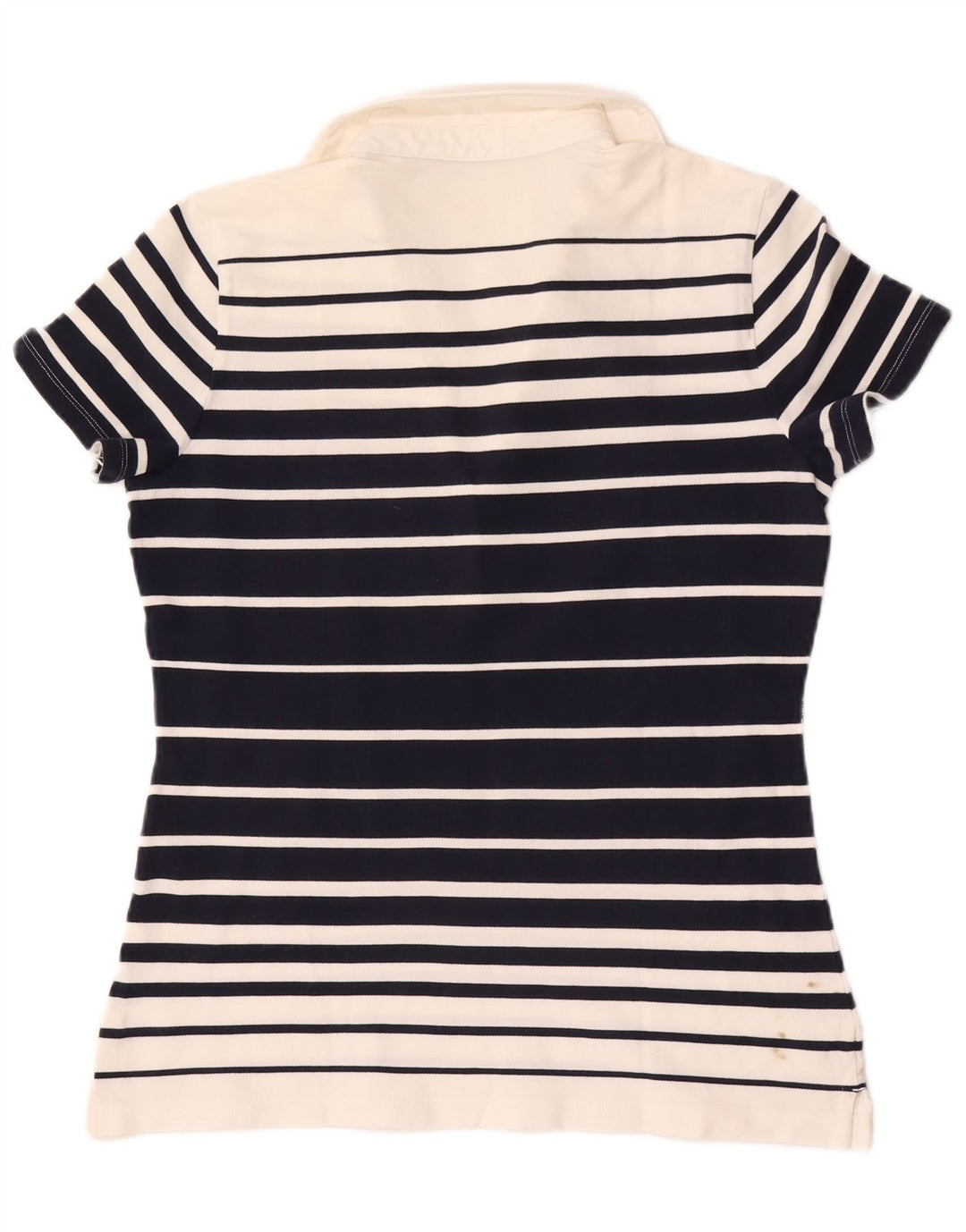 Tommy Hilfiger Damen Poloshirt UK 14 Mittel Marineblau gestreift