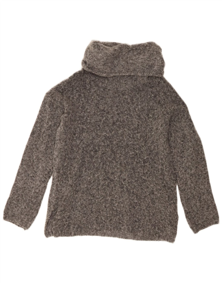 Marks & Spencer Rollkragenpullover für Damen, UK 14, Mittelgrau meliert