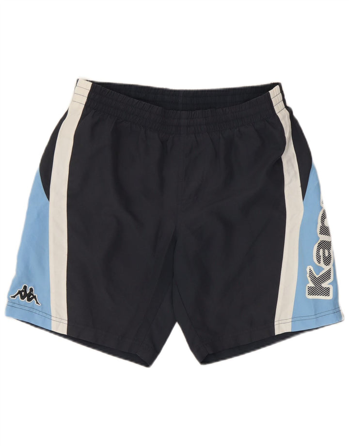 Kappa Herren-Badeshorts mit Grafik, XS, Marineblau, Farbblock-Polyester
