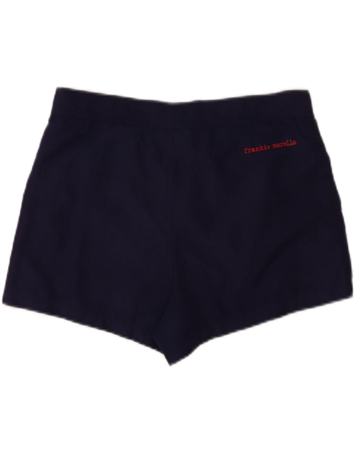 FRANKIE MORELLO Mens Swimming Shorts IT 46 Small Navy Blue Polyester Vintage Frankie Morello and Second-Hand Frankie Morello from Messina Hembry 
