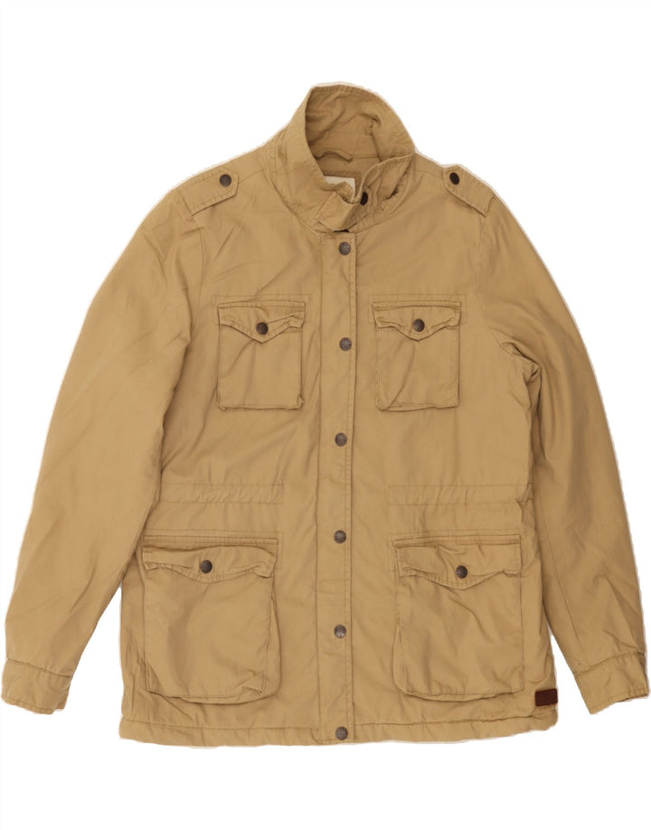 FAT FACE Womens Military Jacket UK 16 Large Beige Polyester Vintage Fat Face and Second-Hand Fat Face from Messina Hembry 