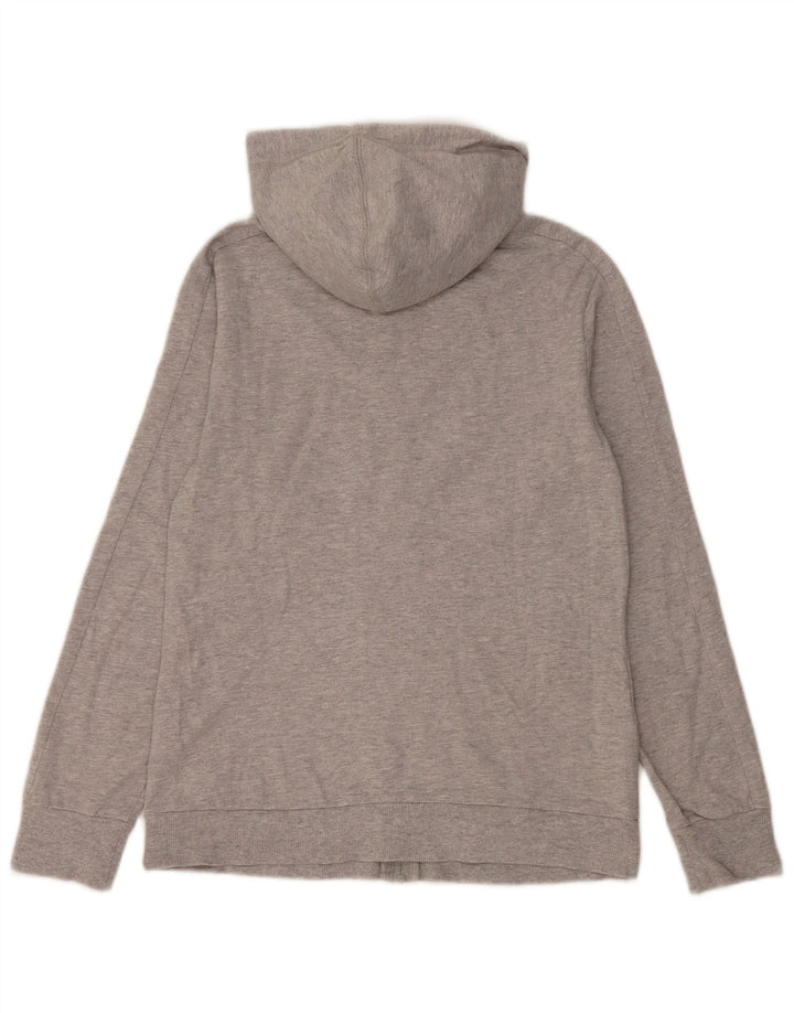 Puma Damen Zip Hoodie Pullover UK 12 Mittelgraue Baumwolle