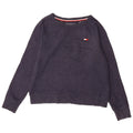 TOMMY HILFIGER Damen Übergroßer Sweatshirt-Pullover UK 10 Small Marineblau
