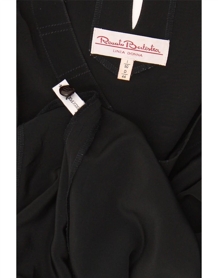 RENATO BALESTRA Damen Ärmelloses Blusenoberteil IT 50 XL Schwarz Polyester