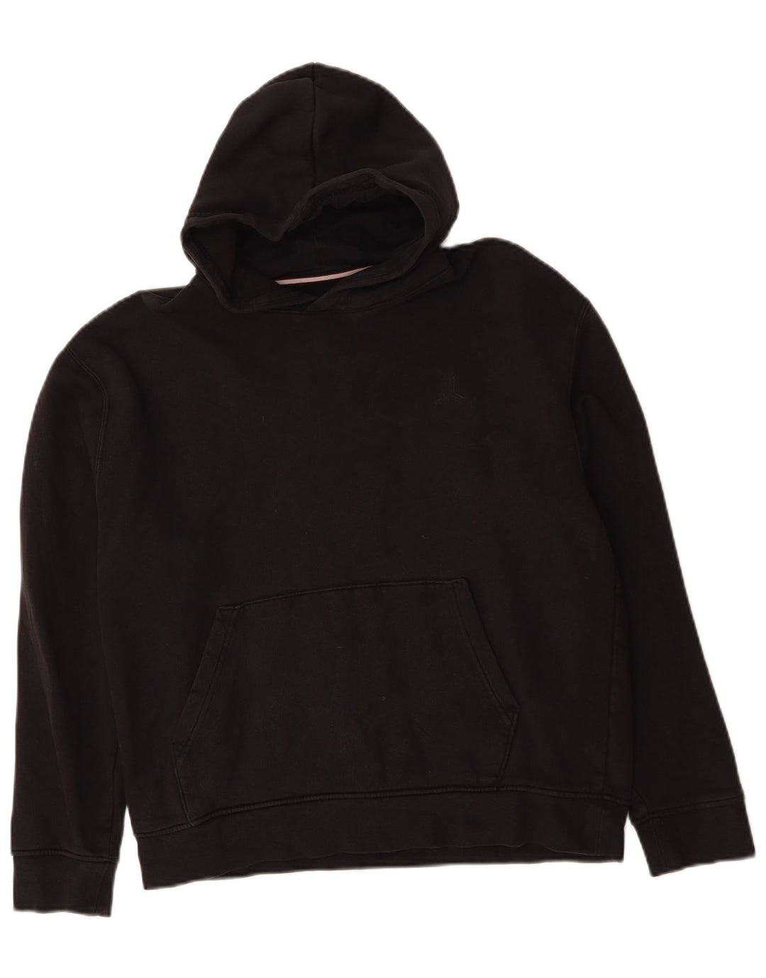 JORDAN Womens Hoodie Jumper UK 14 Medium Black Cotton