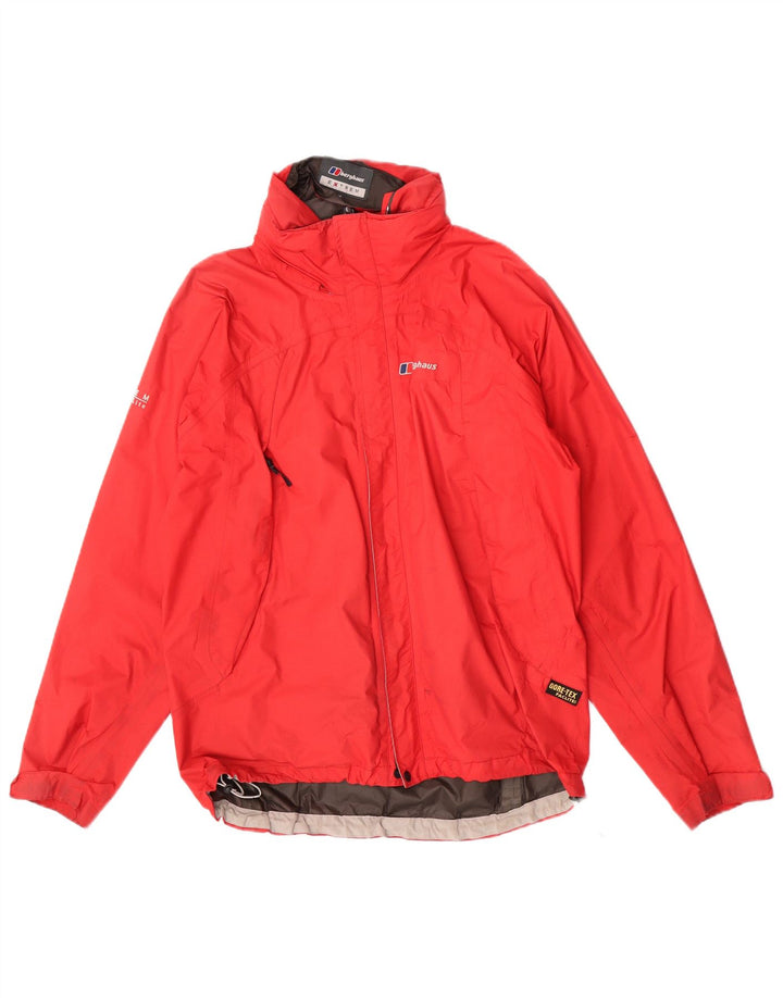 Berghaus Herren-Regenjacke mit Kapuze, UK 38, mittelrotes Nylon